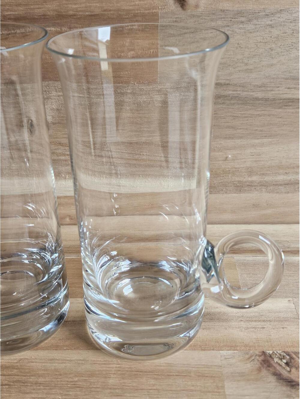 Vintage Set of 2 Princess House Highlights Clear Crystal Irish Coffee Mugs 5.5” - Picture 10 of 15